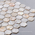 China Wholesale White Pearl Hexagon Mosaic for Wall Deco